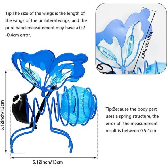 Solar Garden Lantern Outdoor Decorative Waterproof LED Bug Lights Tabletop - Picture 2 of 7